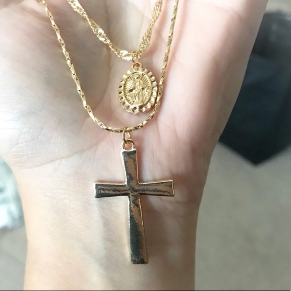 2 FOR 1! Lightweight Cross Religious Necklace Set - Picture 7 of 7